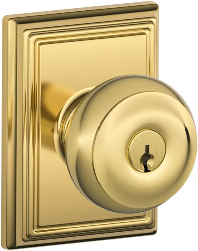 Vista 23 de SCHLAGE F10 GEO 716 Pomo de Puerta Georgiano, Cerradura de Paso para Pasillo y Armario, Bronce Envejecido (Paquete de 4)