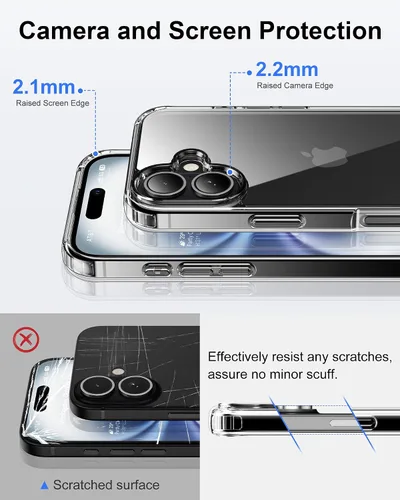 Vista 320 de HOOMIL Funda para iPhone 7 Plus/iPhone 8 Plus de 5.5 Pulgadas, sin amarillamiento, protección contra caídas, cubierta trasera dura transparente