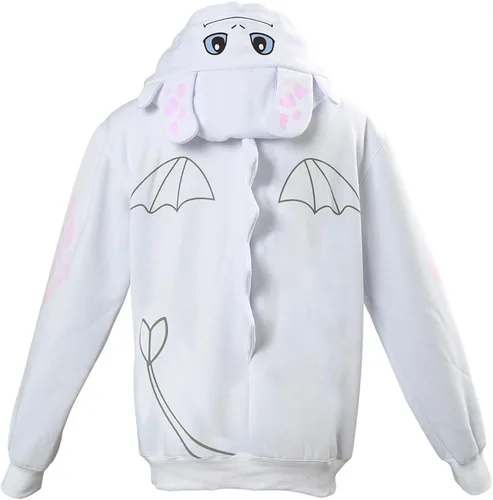 Vista 4 de Eusnady Toothless Hoodie for Kids Coat Fleece Night Fury Costume with Ears Animal Dragon Sweater for Teen Boys Girls Gift