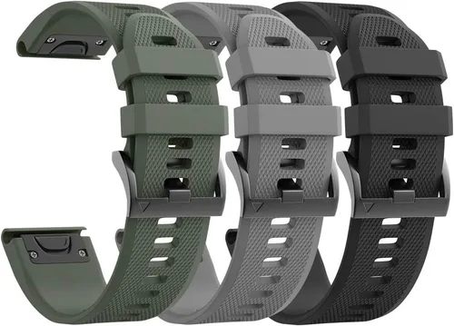 Vista 13 de ANCOOL - Correa para Garmin Fenix 5, de ajuste fácil, de silicona suave de 22 mm de ancho, correa de reloj para Garmin Fenix 5 Azul