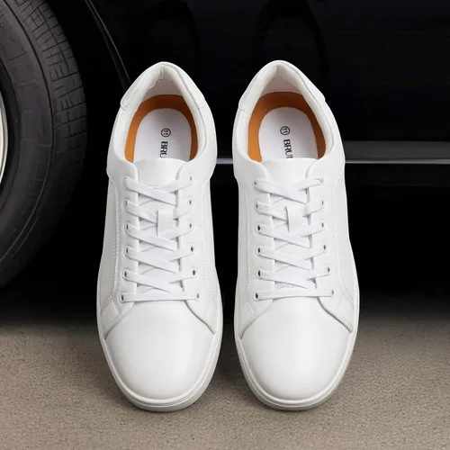 Vista 3 de Bruno Marc - Zapatillas de patinaje para hombre, estilo casual Blanco