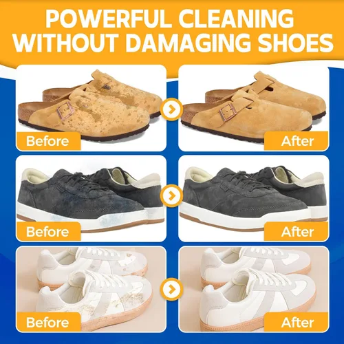 Vista 3 de Suede Shoe Cleaner Kit– Effectively Removes Dirt & Water Marks,Nubuck Cleaner,Cleans & Restores Shoes-6.76 Oz