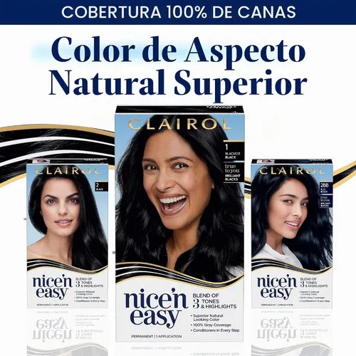 Vista 7 de Clairol Nice'n Easy - Tinte permanente para el cabello, color 3 marrón y negro, 3 unidades 121A/3 Marrón Negro