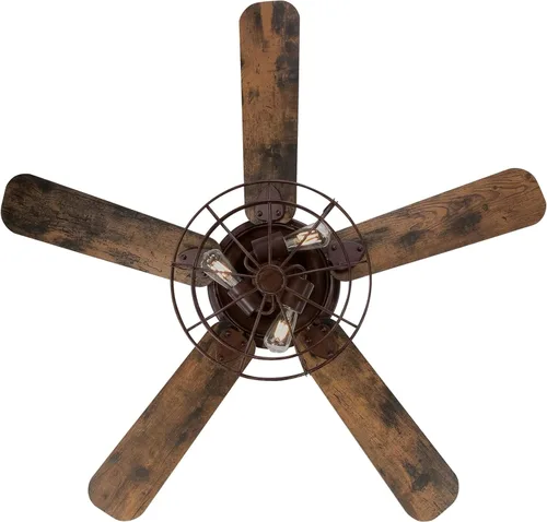 Vista 7 de Westinghouse 74001B00 Barnett de estilo vintage, ventilador de techo inteligente WiFi compatible con Amazon Alexa y Google Home con luz LED, control