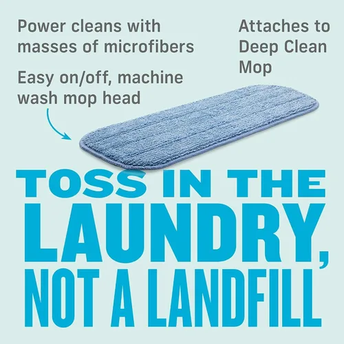 Vista 4 de E-Cloth - Trapeador de limpieza profunda duradero de microfibra húmeda - Usa con sólo agua para limpieza de suelos sin químicos, Paquete de 1