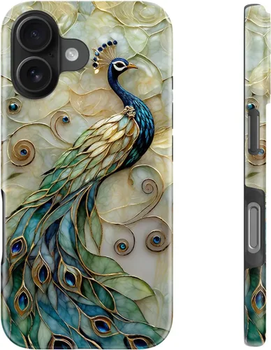Vista 123 de LUHOURI Funda para iPhone 12 Mini, compatible con carga inalámbrica, doble capa, interior de silicona suave + carcasa exterior dura, bonito diseño
