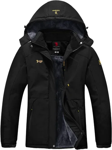 Vista 5 de Rdruko Chaqueta de esquí impermeable para mujer, resistente al viento, para snowboard, trabajo, para uso en invierno