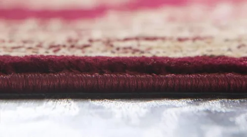 Vista 4 de Unique Loom - Alfombra clásica tradicional, colección Versalles, Polipropileno, Rojo/Borgoña