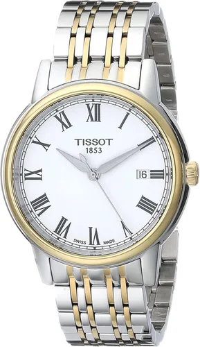 Vista 4 de Tissot Carson 316L caja de acero inoxidable con revestimiento PVD oro amarillo reloj de cuarzo suizo gris acero inoxidable 19 T0854102201300 gris
