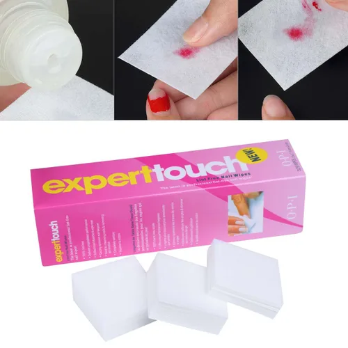 Vista 5 de 1300 piezas de removedor de esmalte de uñas de gel para arte de uñas sin pelusas, almohadilla de algodón con 2 piezas de cutícula de doble cabeza