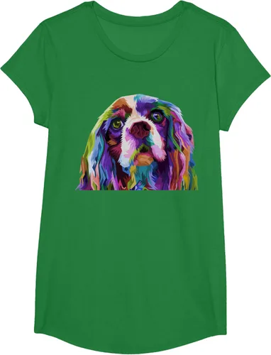 Vista 30 de Camiseta con diseño de Cocker Spaniel de arte pop para dueños de perros, Negro, S