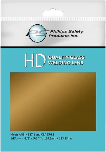 Vista 4 de Lente para soldadura grande 4.5 pulgadas x 5.25 pulgadas bañado en Oro
