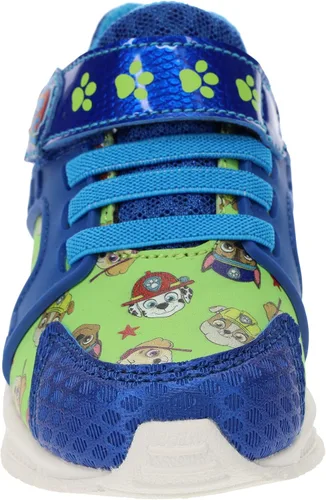 Vista 3 de Paw Patrol Tenis de correr para niños pequeños, zapatos deportivos con correa de velcro, azulverde, talla 7 a niño pequeño, talla 12