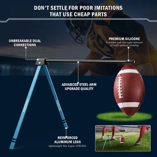 Vista 3 de 𝙉𝙀𝙒 Pateador de Fútbol, Soporte Portátil para Gol de Campo, Compatible con Todas las Tallas de Fútbol, Equipo de Entrenamiento y Práctica de Fútbol