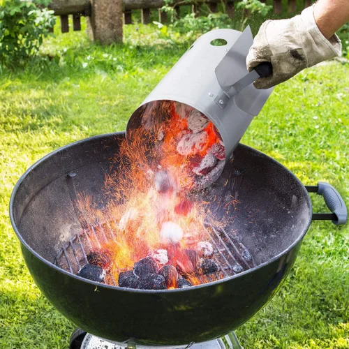 Vista 9 de Paquete de parrilla de carbón de 18 pulgadas, kit de parrilla de carbón para acampar al aire libre, kit de parrilla de cocina