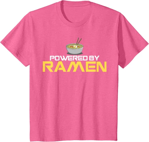 Vista 39 de Camiseta de fideos de anime japoneses Powered By Ramen, Negro, S