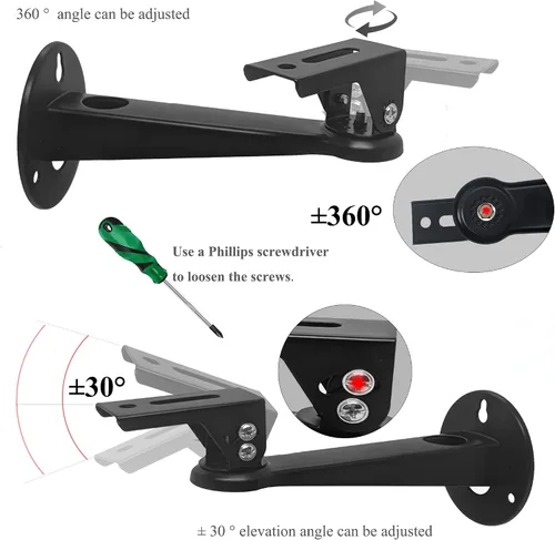 Vista 4 de 2-Be-Best Soporte de pared ajustable para proyector, 7.87 pulgadas de longitud, 7.8 libras, carga 360 rotación, soporte para cámara de proyector
