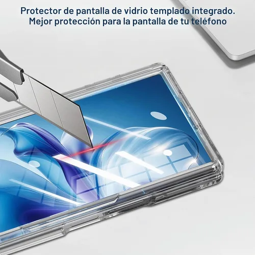 Vista 2 de Funda transparente para Galaxy Z Fold 8 Ultra, protector de bisagra