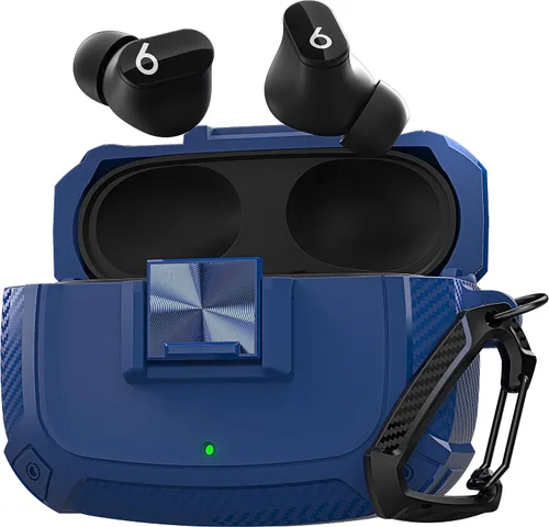 Vista 11 de Maxjoy Funda para Beats Studio Buds, Studio Buds Plus 2023 con cerradura, Studios Bud + fundas protectoras a prueba de golpes con llavero para Beats