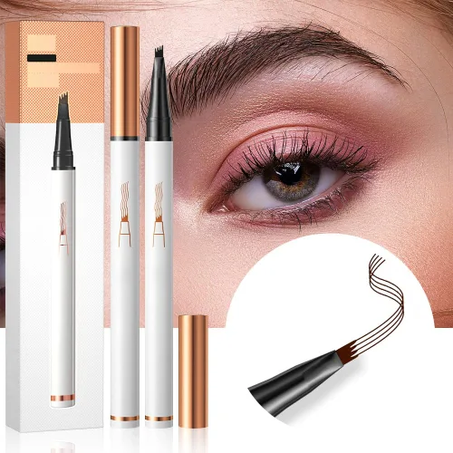 Vista 2 de Microblading - Lápiz de cejas con 4 puntas de tenedor, nuevo lápiz mágico para cejas 2026, lápiz de cejas preciso Microblading, lápiz de cejas