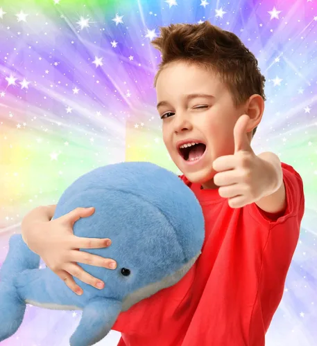 Vista 2 de DolliBu Animal de Peluche Ballena - Ballena Azul Suave y Abrazable, Adorable Juguete de Peluche de Ballena para Tiempo de Juego, Lindos Regalos