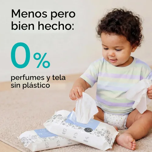 Vista 7 de LILLYDOO Toallitas para bebé con un 99% de agua – Sin perfume, hipoalergénicas, a base de plantas, resistentes y libres de plástico, compostables, 4