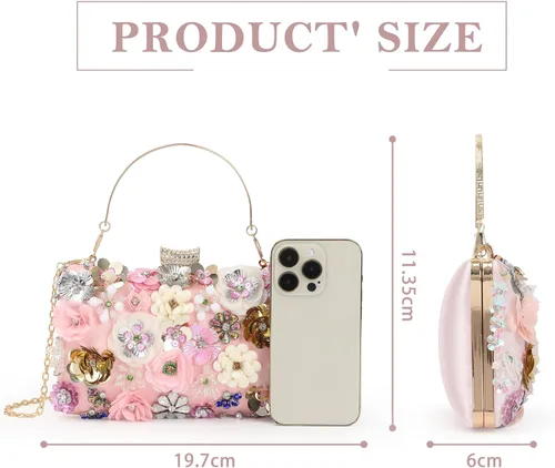 Vista 3 de Lanpet Bolso de hombro con correa de cadena para mujer