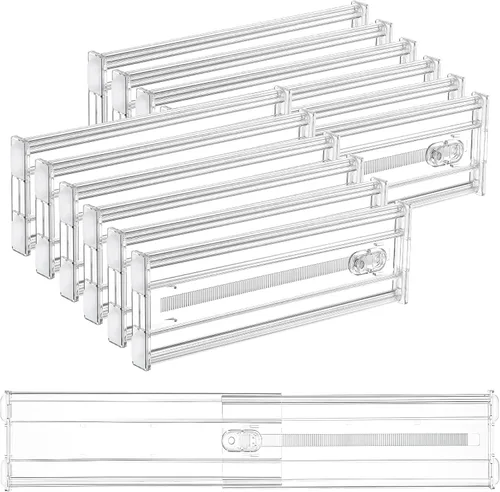 Vista 14 de Vtopmart Separadores de cajones de 2.36” con inserciones expandibles, organizador de cajones de cocina ajustable de 12.8"-22.3", separador