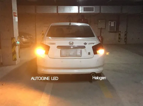 Vista 6 de AUTOGINE 4 bombillas LED superbrillantes de 9-30 V 7440 7441 7443 7444 992 3014 54-EX chipsets con proyector para luces direccionales, luces