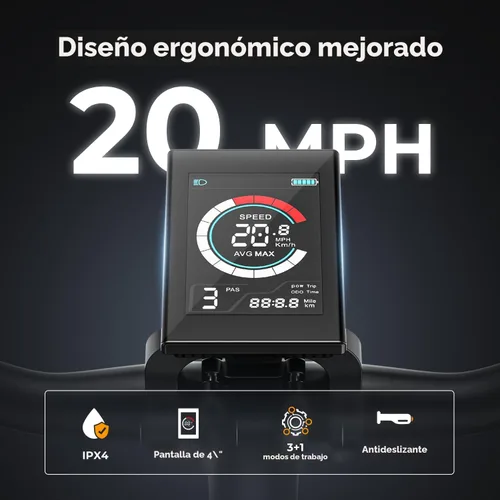 Vista 4 de Jasion EB5 Electric Bike for Adults 26" tire with 1000W Peak Motor Negro