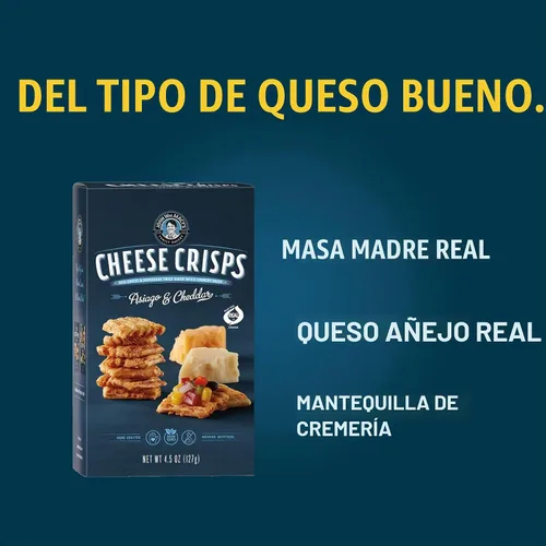 Vista 3 de John Wm. Macy - Galletas Crujientes de Queso Asiago y Cheddar - Hechas a Mano, Sin OGM, y Nada Artificial - Hechas con Queso Real - Cajas de 4.5 oz.