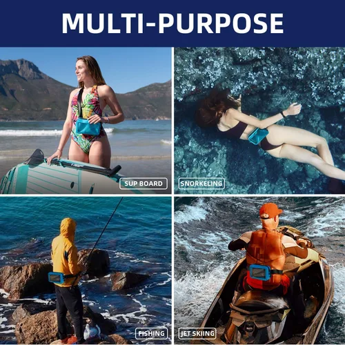 Vista 5 de THURSO SURF - Bolsa seca impermeable con pantalla táctil sensible 1L (azul brillante)