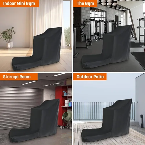 Vista 8 de Funda para cinta de correr, plegable, con cremallera, a prueba de polvo e impermeable, apta para hacer ejercicio, deportes, correr