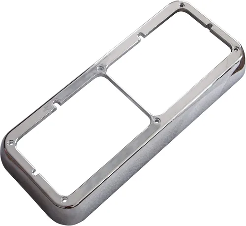 Vista 2 de QSC Truck Parts Bisel doble cromado para faros delanteros compatible con Kenworth Peterbilt Freightliner