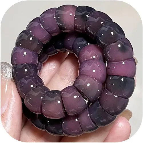 Vista 12 de Mudi - Pulsera para mujer con cuentas de semillas Bodhi naturales, pulsera elástica Zen Fidget alivia la ansiedad y el estrés