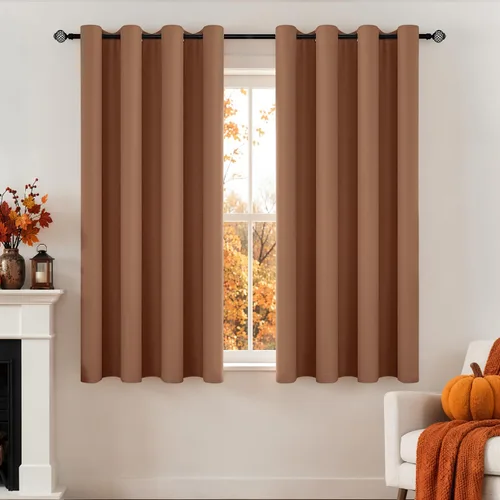 Vista 97 de MIULEE Cortinas opacas para dormitorio o sala de estar, juego de 2 paneles de cortina para ventana con aislamiento térmico y bloqueo de luz