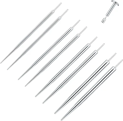 Vista 8 de Xpircn 20G 18G 16G 14G Threadless Piercing Taper Stainless Steel Piercing Taper Insertion Pin for Nose Lip Monroe Ear Tragus Helix Push in Body