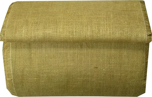 Vista 2 de LA Linen Rollo de camino de mesa natural de 10 yardas, arpillera de yute de 14/15 pulgadas