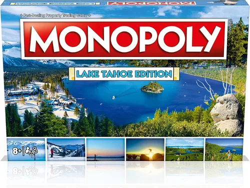 Vista 6 de Monopoly Lake Tahoe Edition - Juego familiar para mayores de 8 años, 2 a 6 jugadores, diversión para adultos y niños, ideal para noche