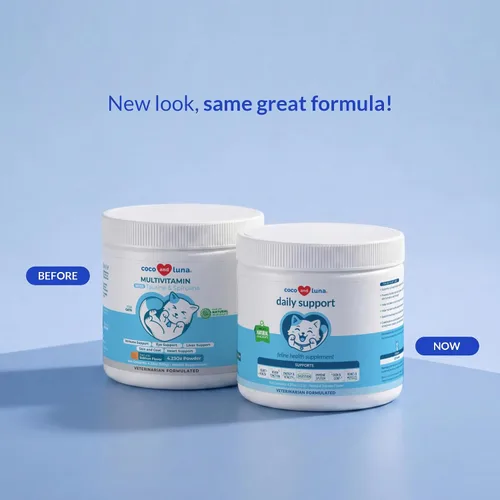 Vista 5 de Daily Support Multivitamínico para gatos, polvo de 4 onzas, L-lisina, taurina y espirulina para apoyo inmunológico y salud ocular, aceite de pescado