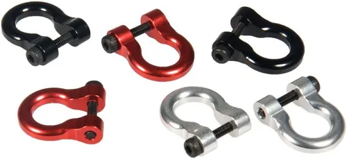 Vista 5 de QUE-T Grillete de remolque de aluminio para 1/10 escala TRX-4 Crawler Car (negro)