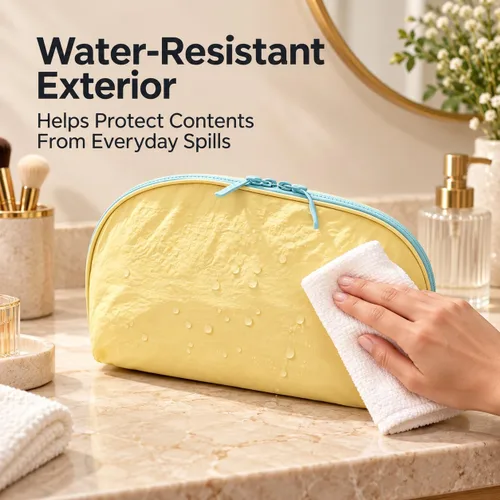 Vista 7 de Travel Underwear Organizer 3 in 1 Waterproof Portable Lingerie Bag Yellow+Grey