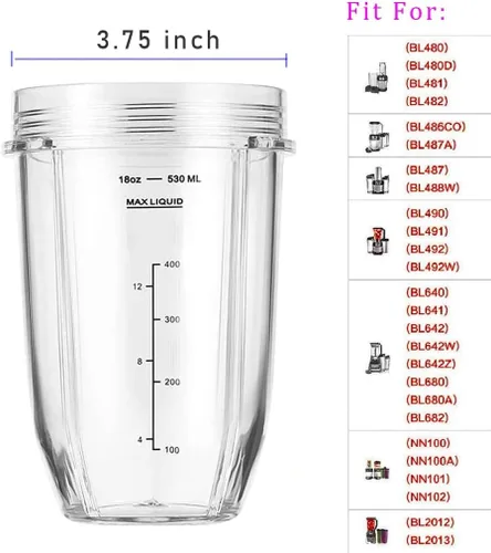 Vista 7 de Cuchilla de repuesto para licuadora macho de 7 aletas y vasos de 18 onzas compatibles con Ninja Auto iQ Blender [4 pulgadas macho 7 aletas solamente]