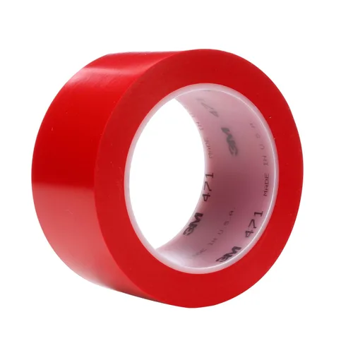 Vista 15 de 3M Cinta de vinilo 471, Rojo, 1 1/2 in x 36 yardas, 5.2 mil, 24 rollos por caja