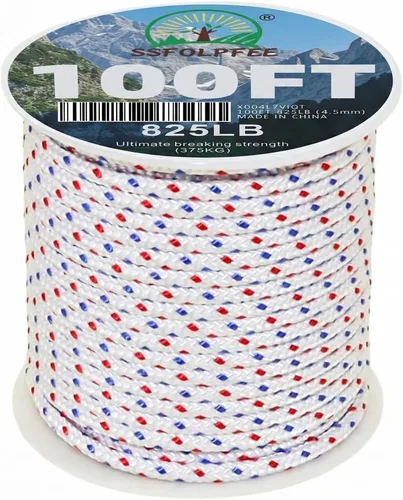 Vista 7 de Cuerda de arranque de retroceso de alta resistencia, 0.157 in × 100 pies, cable de tracción resistente para Briggs & Stratton, Honda, generador