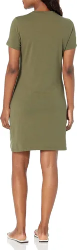 Vista 2 de Calvin Klein Women's Short Sleeve Everyday Essential Logo T-Shirt Dress