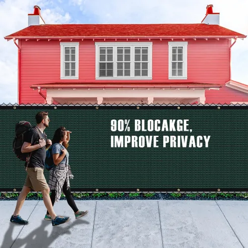 Vista 7 de Pantalla de privacidad para cerca de 4' x 25', cubiertas de sombra para cerca de privacidad - paneles de cerca resistentes con bloqueo del 90%