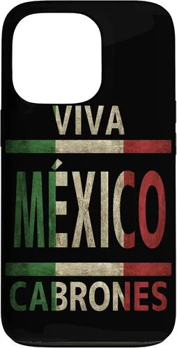 Vista 9 de Funda con bandera mexicana para iPhone 13 Viva México Cabrones