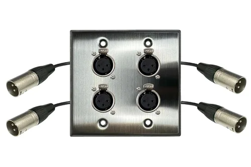 Vista 11 de DIYTECH - Placa de pared XLR de acero inoxidable de 1 puerto, hembra a