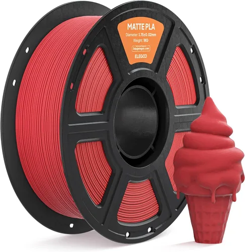 Vista 20 de ELEGOO Filamento de ácido poliláctico (PLA) mate 1.75mm Beige 1KG, filamento de impresora 3D de alta precisión, carrete de 1kg (2.2lbs) Compatible
